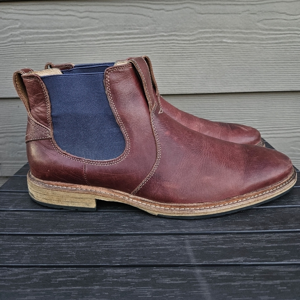 Florsheim Cabin Gore Boot In Chestnut Brown Pull On Leather Shoes Mens Size 10 D
